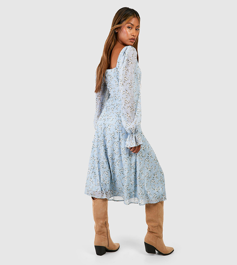 blue gingham milkmaid dress Sky Blue Gingham Tiered Prairie Skirt  Cottagecore Milkmaid Dream  GYPSY  SPIRIT