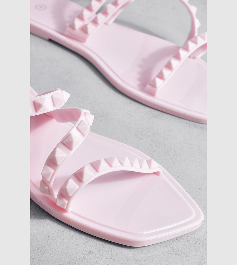 Neon pink jelly sandals on sale