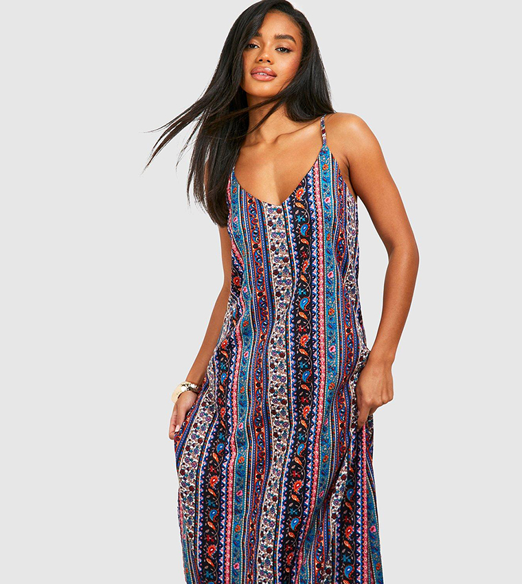Buy Boohoo Strappy Floral Maxi Dress In Multiple Colors 6thStreet Oman