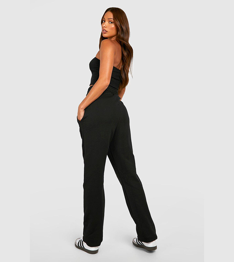 Buy Boohoo Piping Detail Slouchy Joggers In Black