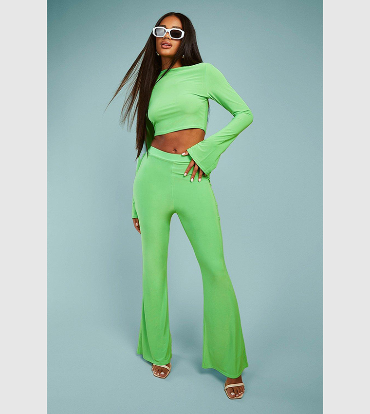 HIGH WAISTED CULOTTES - Apple green