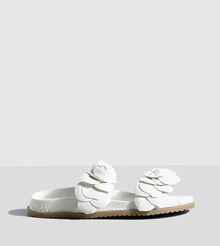 Buy Boohoo Flower Strap Espadrille Sandals In White 6thStreet UAE