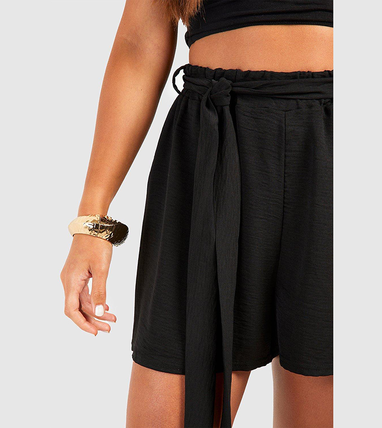 Black floaty hot sale shorts