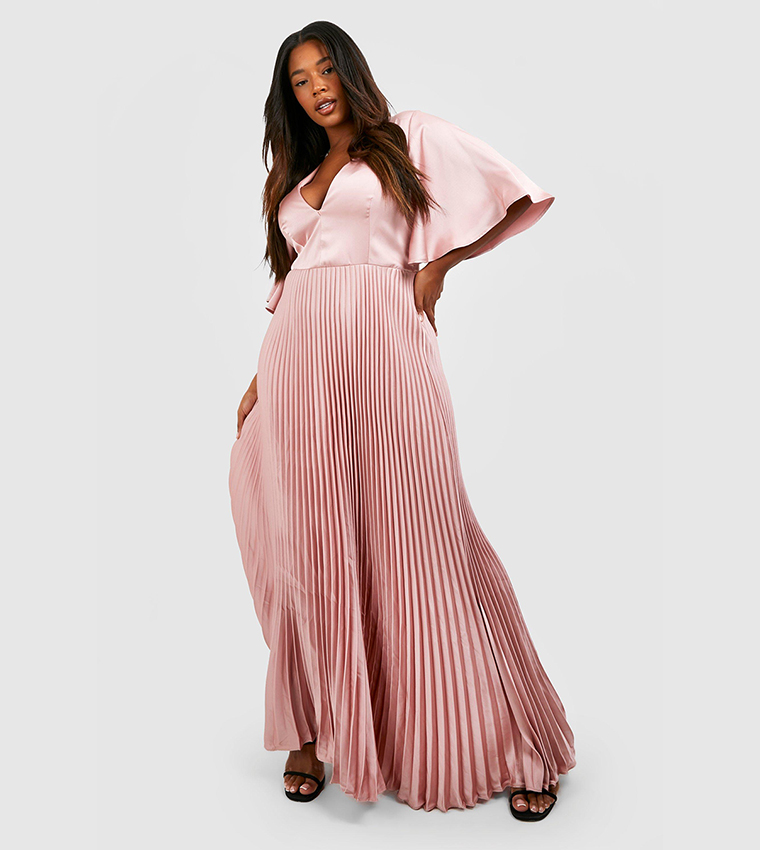 Pleated shop blush dress