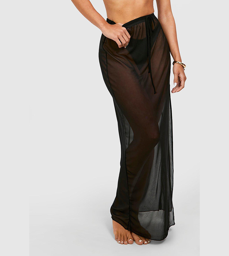 Beach maxi 2024 skirt black