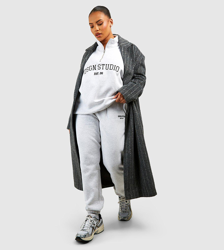 Longline Zip Hoodie Studio Longline Hoodie Women's Grey Fourth