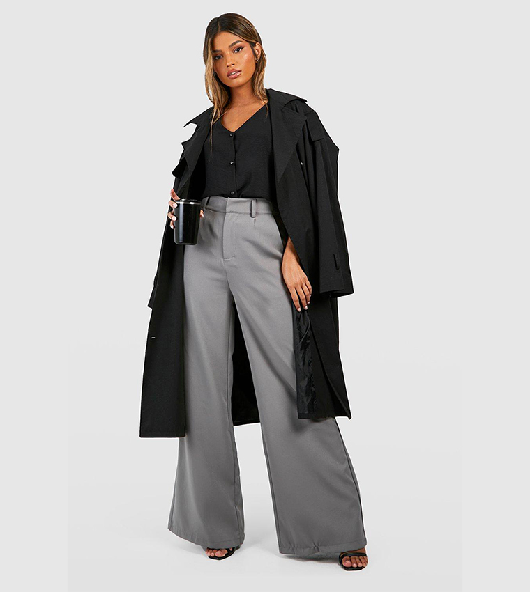 Hammered Puff Sleeves Button Front Top