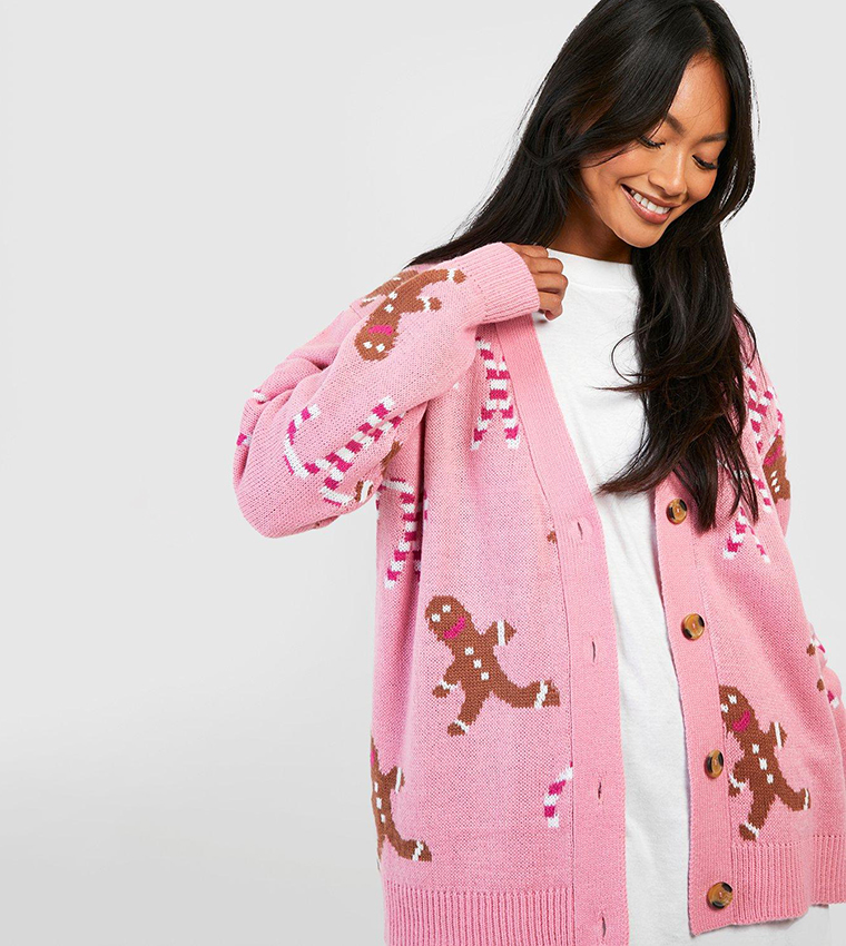 Boohoo on sale pink cardigan