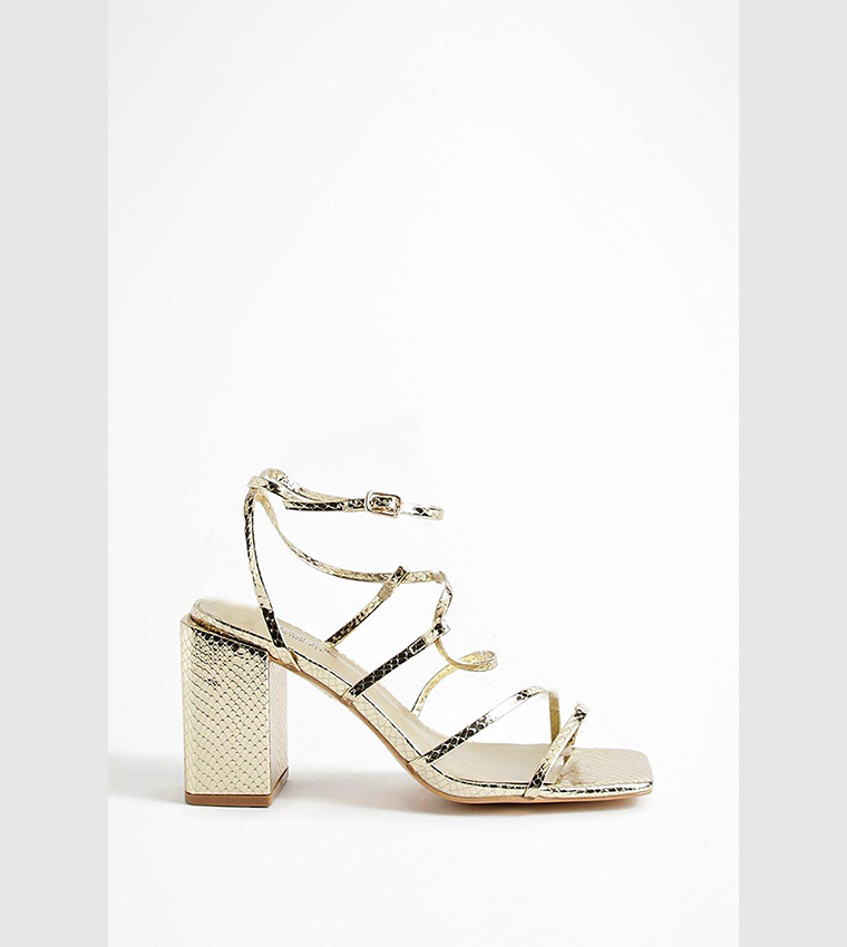 Open toe outlet block heel sandals