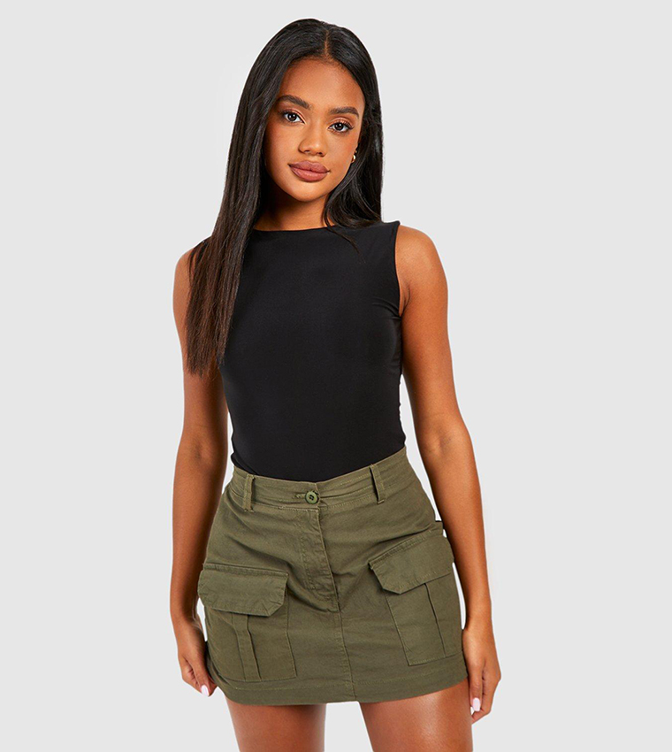 Wider Strap Sleeveless Double Layer Bodysuit Top