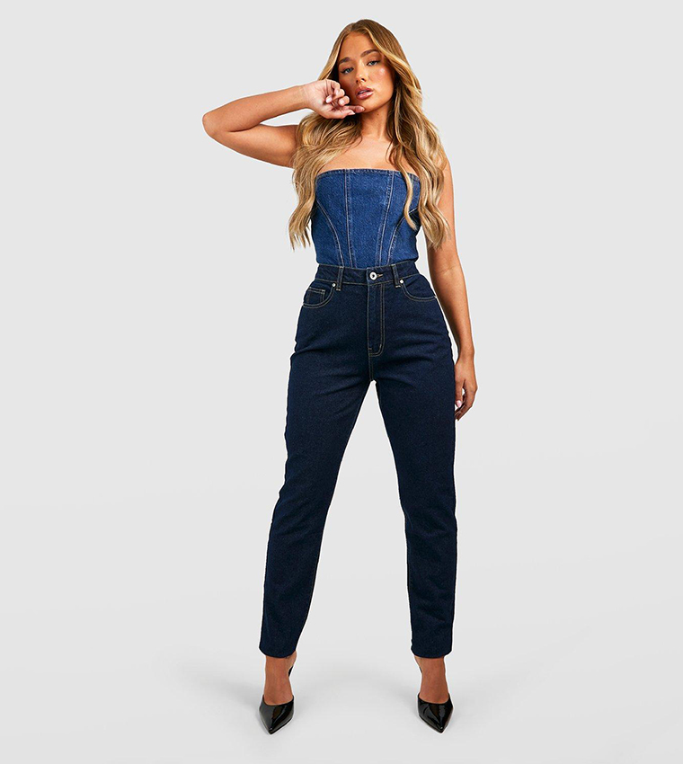 Basics High Waisted Mom Fit Jeans