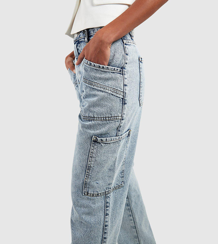 Jeans Guess Taille 26 Délavé Clair - Style Boot Cut, Basse Taille, Détails Brodés Sur Poche - Occasion Très Bon état