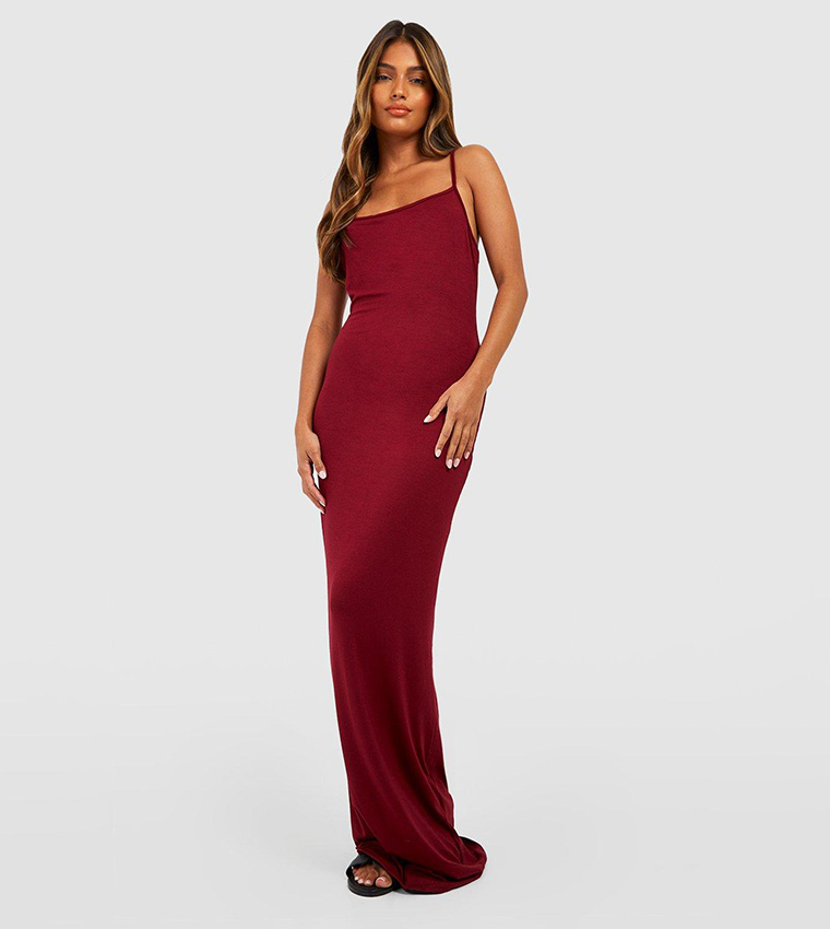 Buy Boohoo Strappy Maxi Dress In Red