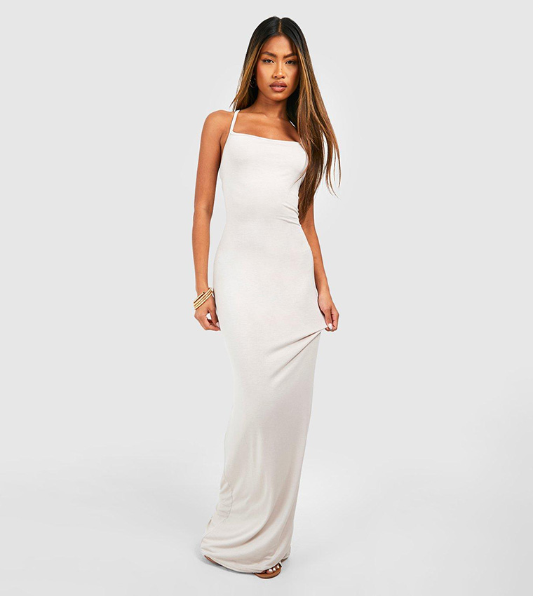 Buy Boohoo Strappy Maxi Dress In Beige 6thStreet Kuwait