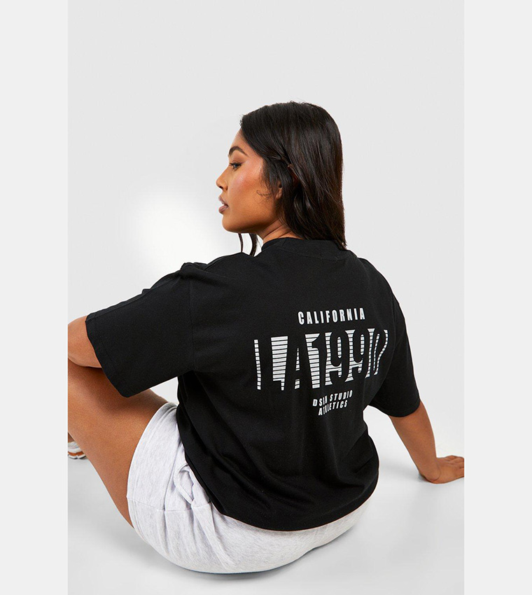 Buy Boohoo California Printed T Shirt In Black