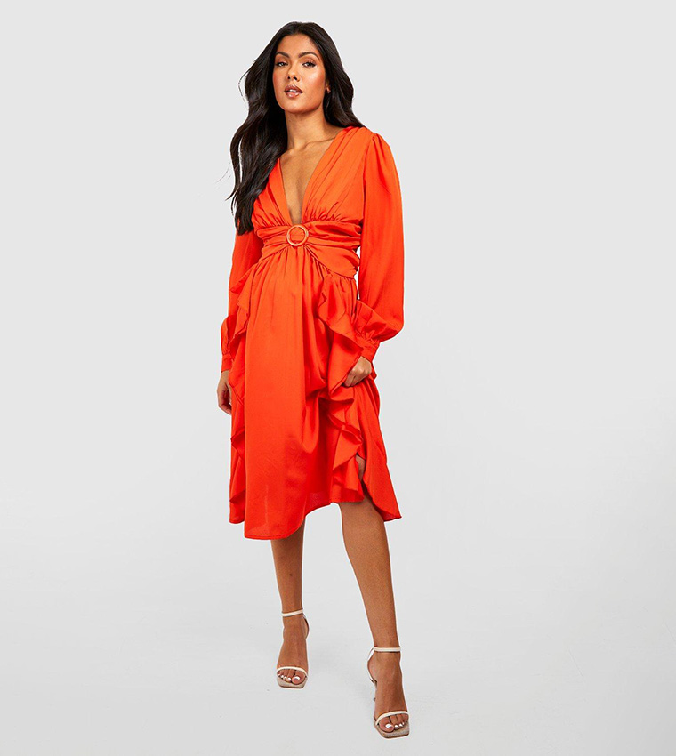 Maternity Cut Out Midi Dress