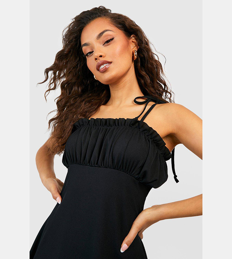 Black strappy sundress online