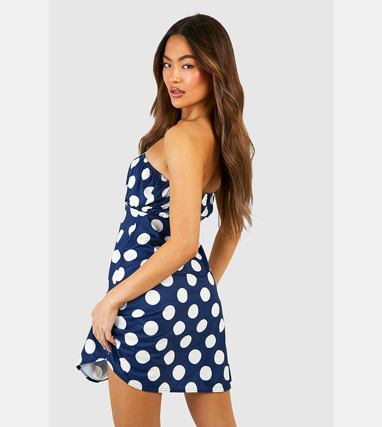 Polka dot deals bandeau dress