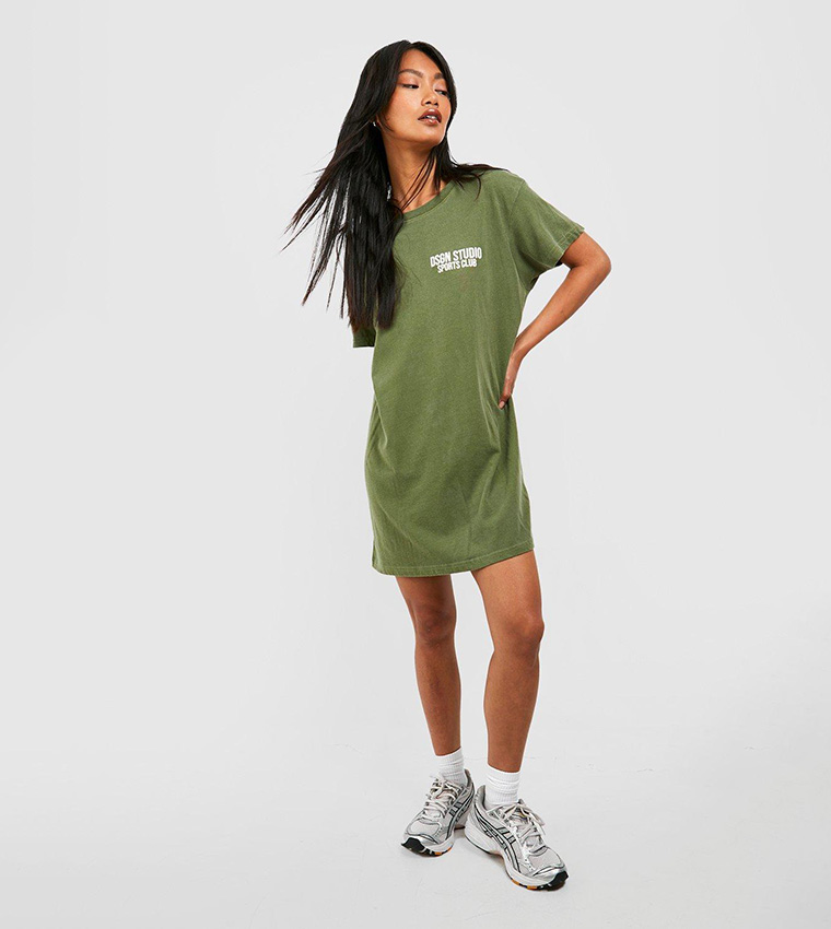 Green oversized on sale t shirt dress