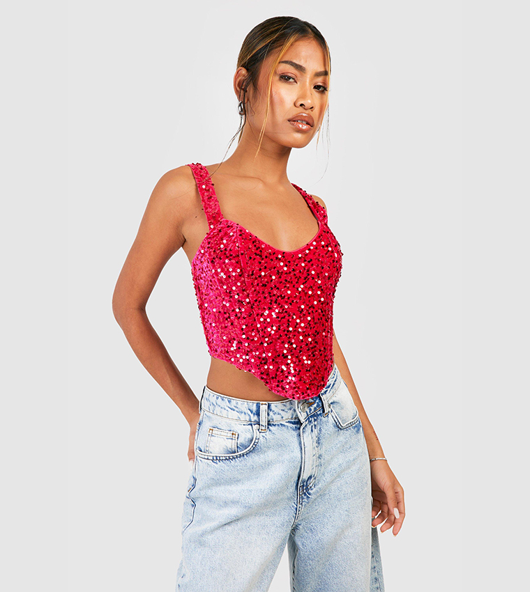 Sequin Corset Top