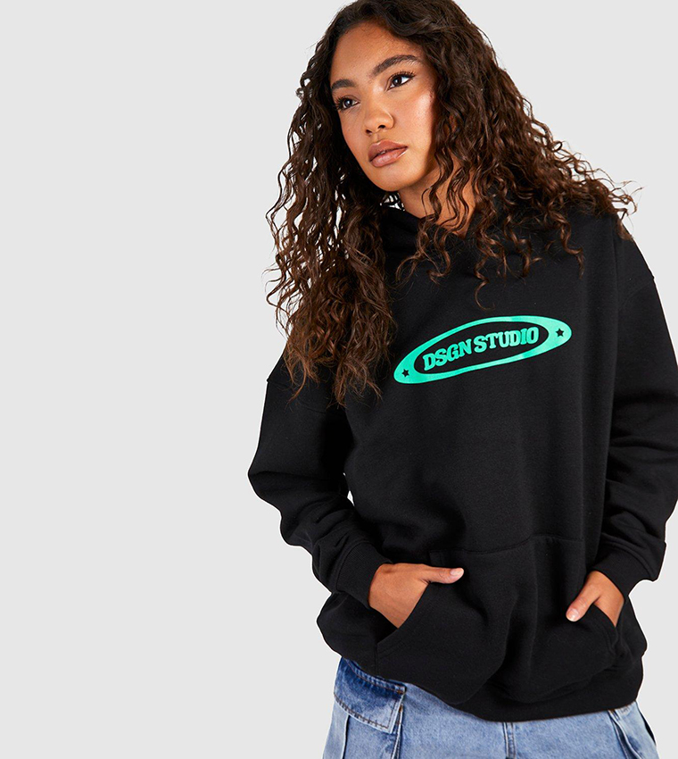 Boohoo black hoodie best sale