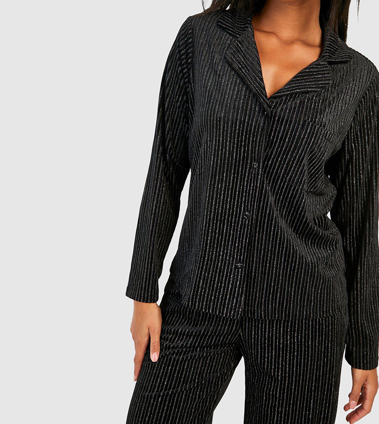 Boohoo Ladies Crushed Velvet Pyjamas Square Neck Red Jumpsuit