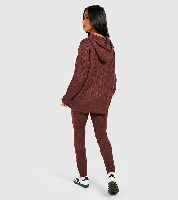 Knitted Hoodie Leggings And Hoodie Co Ord Buy Boohoo Petite Soft
