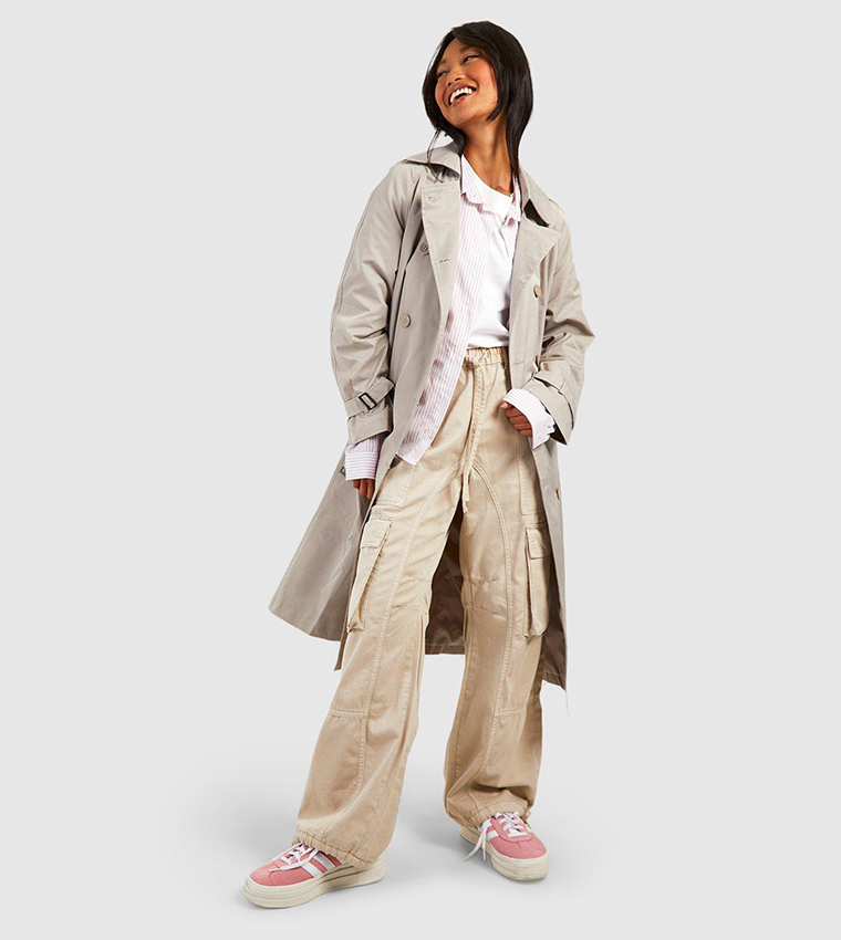 Double Breast Belted Trench Coat