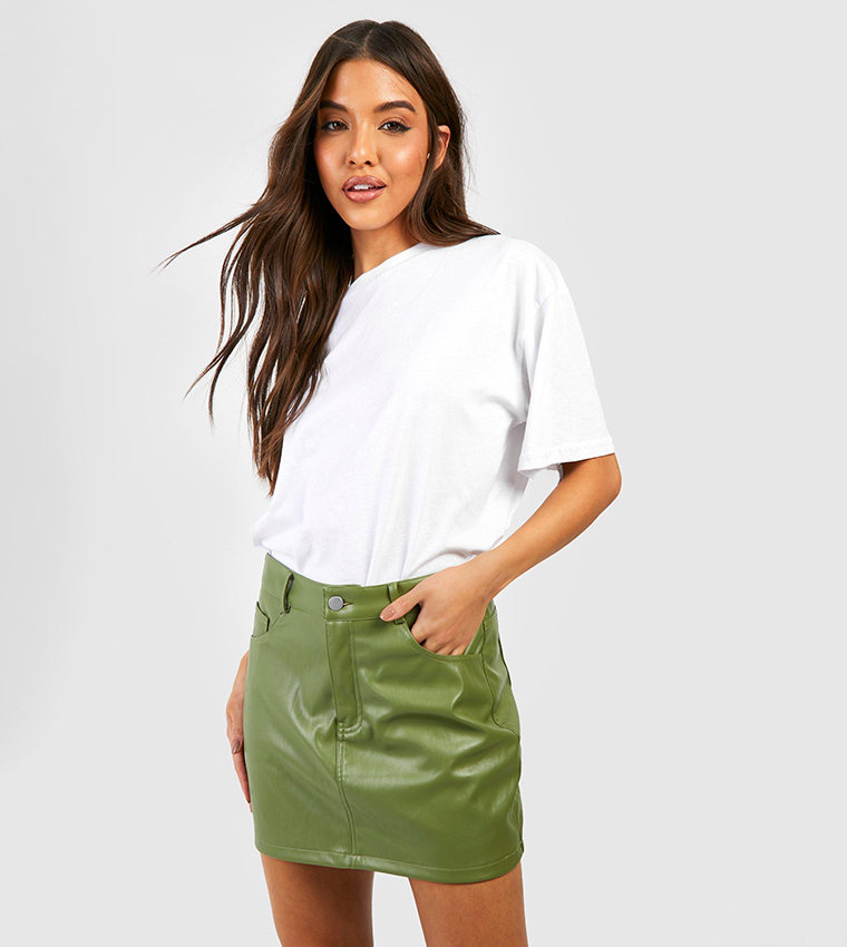 High waisted outlet khaki skirt short