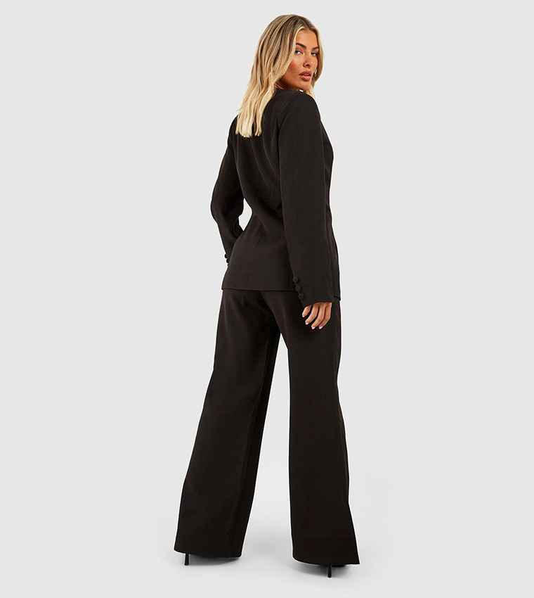 Black wide best sale leg ankle pants