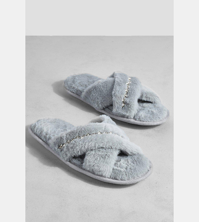 Diamante slippers hot sale