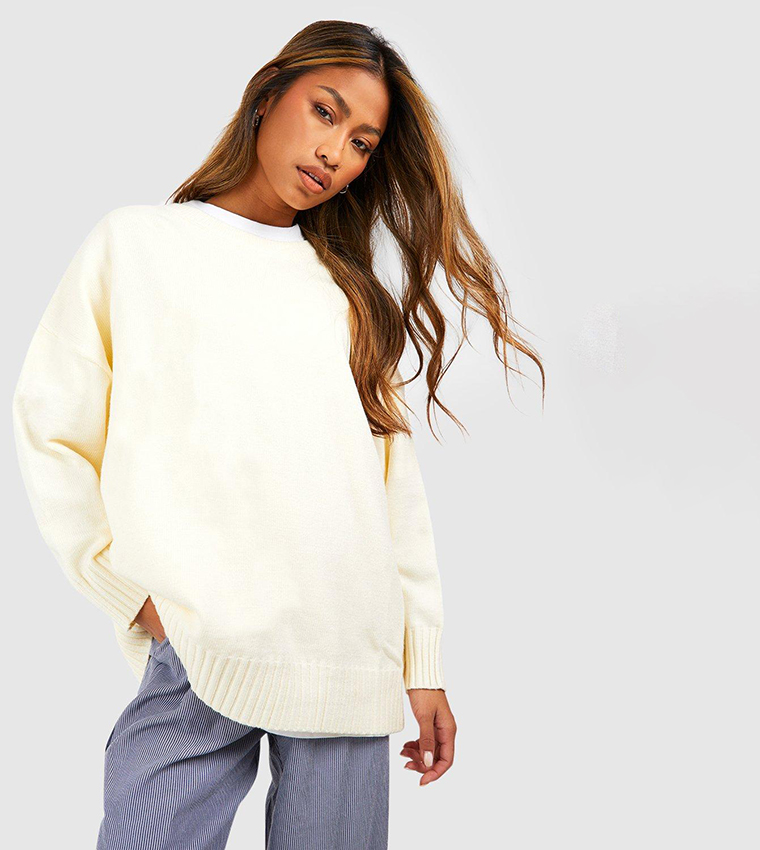 Oversized jumper white sale