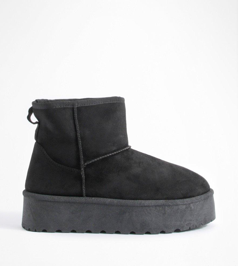 Wide Fit Platform Mini Cosy Boots