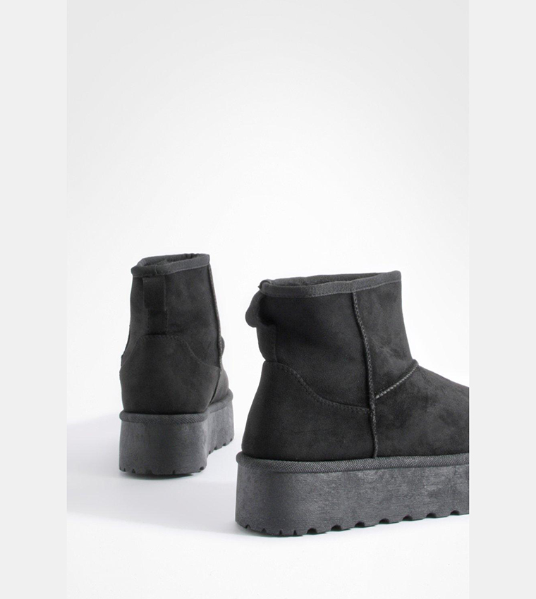 Wide Fit Platform Mini Cosy Boots