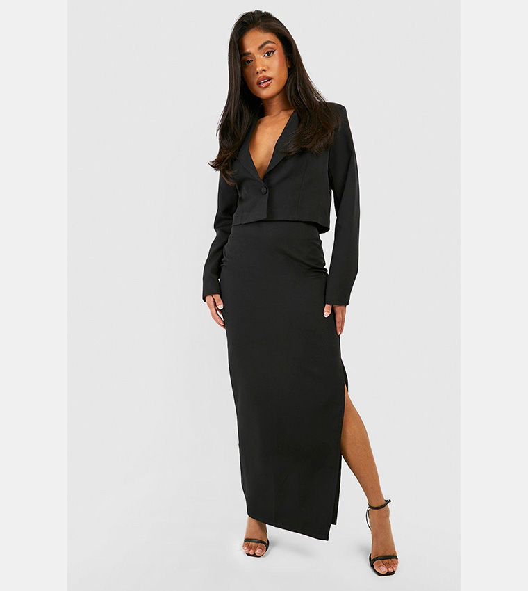 Missguided wrap maxi clearance skirt