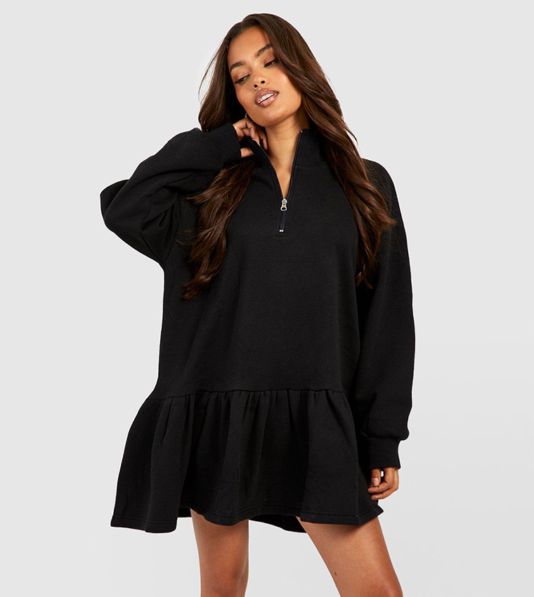 Frill hem sweater clearance dress