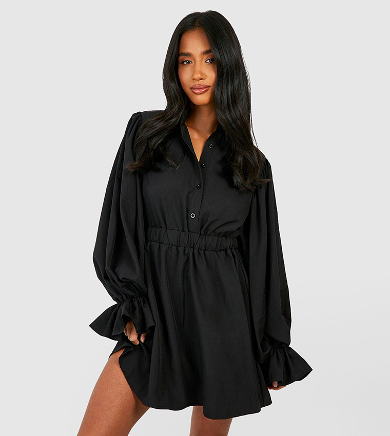 black casual skater dress Casual Skater Dress