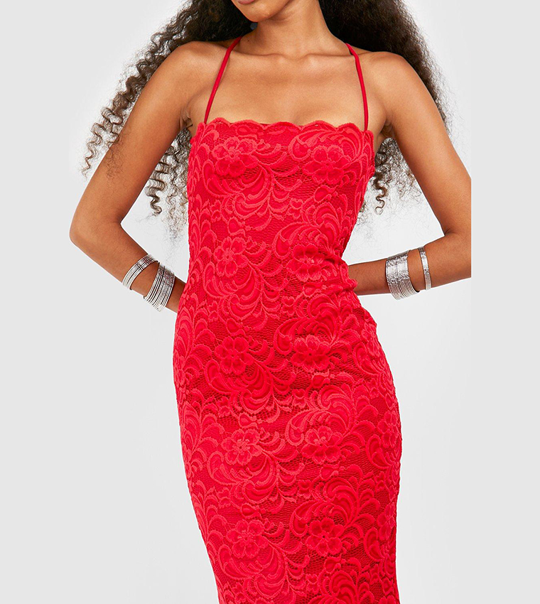 knee length dresses for ladies 21SIX Izzy Lace Corset Maxi Dress