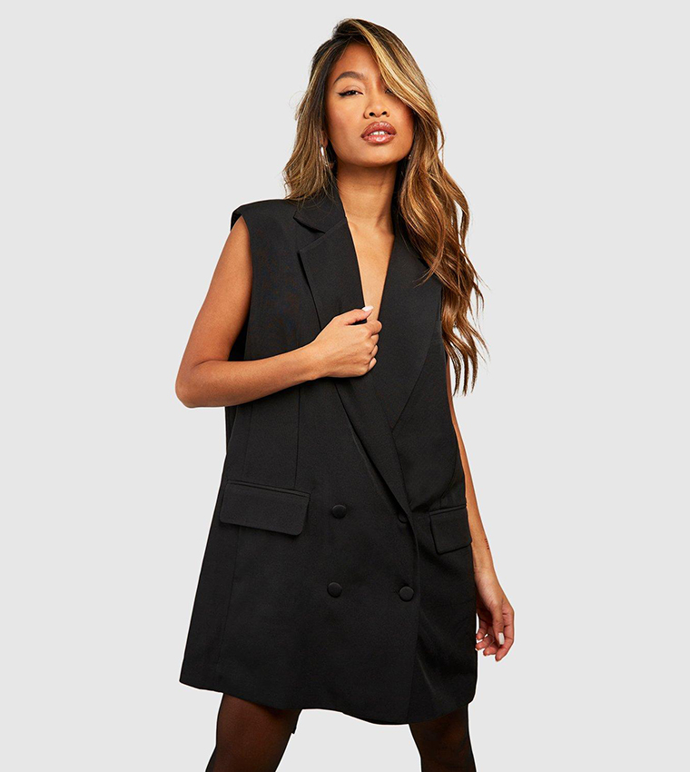 Open Bow Back Tailored Blazer Dress