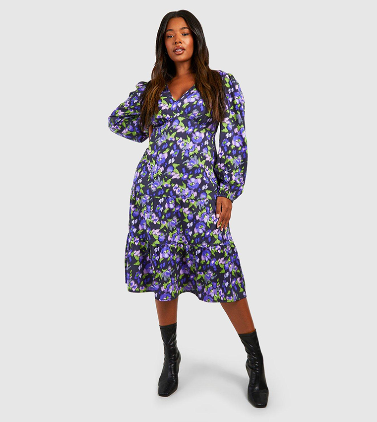 boohoo floral midi dress