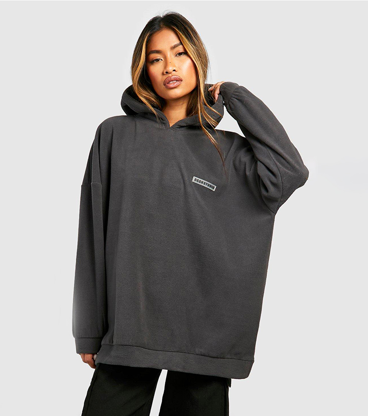 Oversized 2024 charcoal hoodie