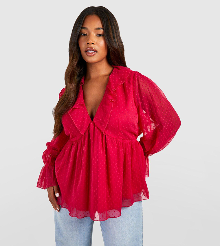 ruffle smock top