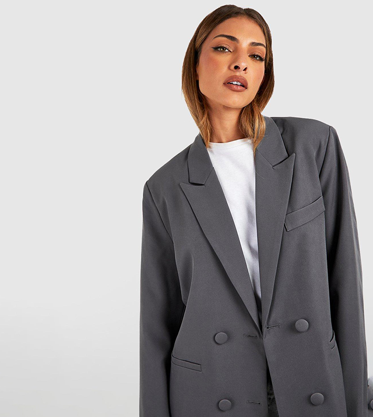 Double Breasted Relaxed Fit Tailored Blazer