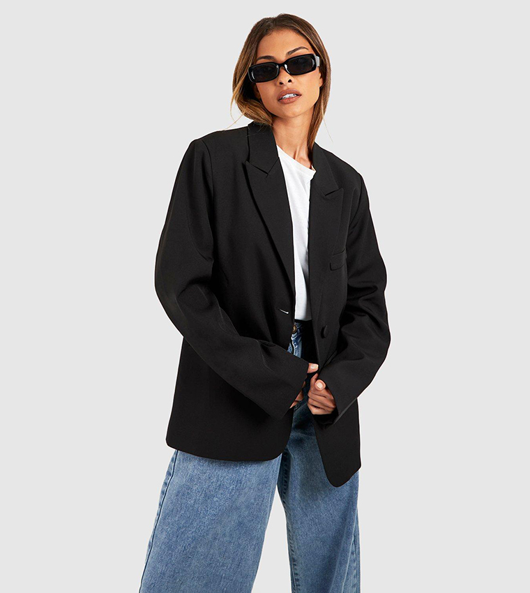 Buy Boohoo Outlet Single Breasted Relaxed Fit Tailored Blazer In