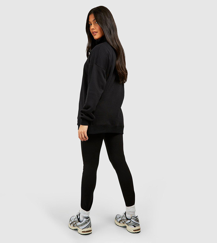Half Zip Oversized Sweatshirt and Legging Set