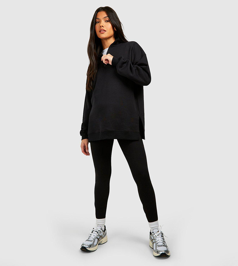 Half Zip Oversized Sweatshirt and Legging Set