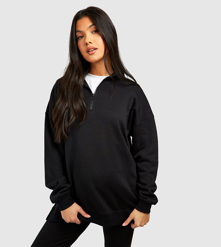 Half Zip Oversized Sweatshirt and Legging Set