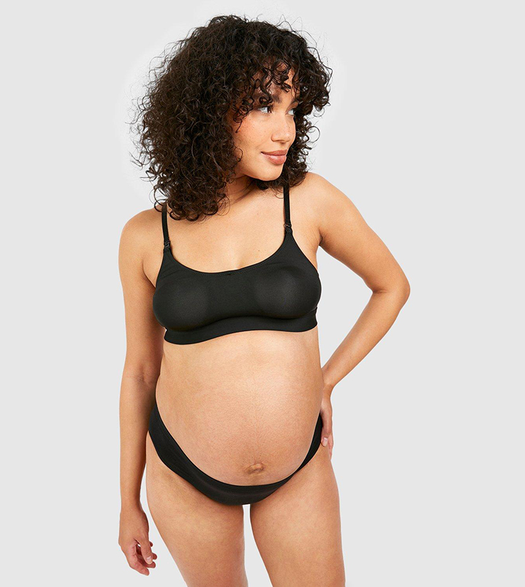 Buy Boohoo Soft Nursing Bra In Black