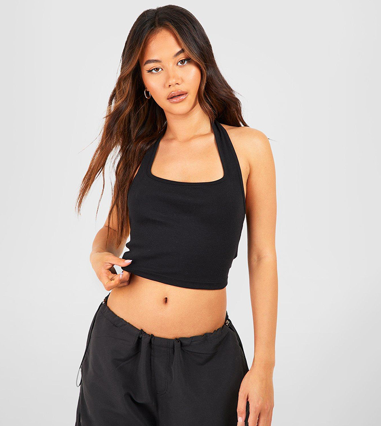 Buy Boohoo Hook And Eye Rushed Cup Corset Top In Black