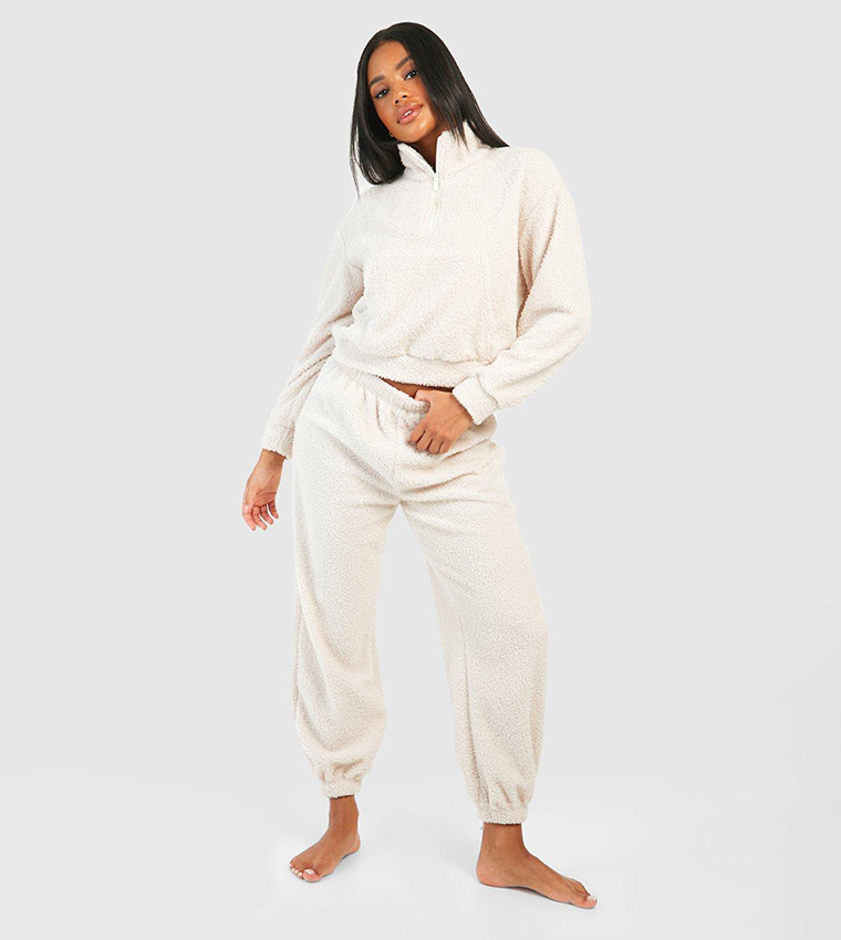 Cream petite joggers hot sale